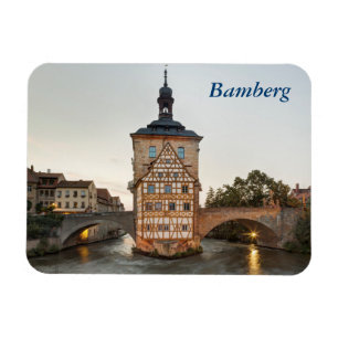 Bamberg Old Town Hall och Obere Bridge Magnet