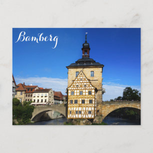 Bamberg Tyskland City Hall Vykort