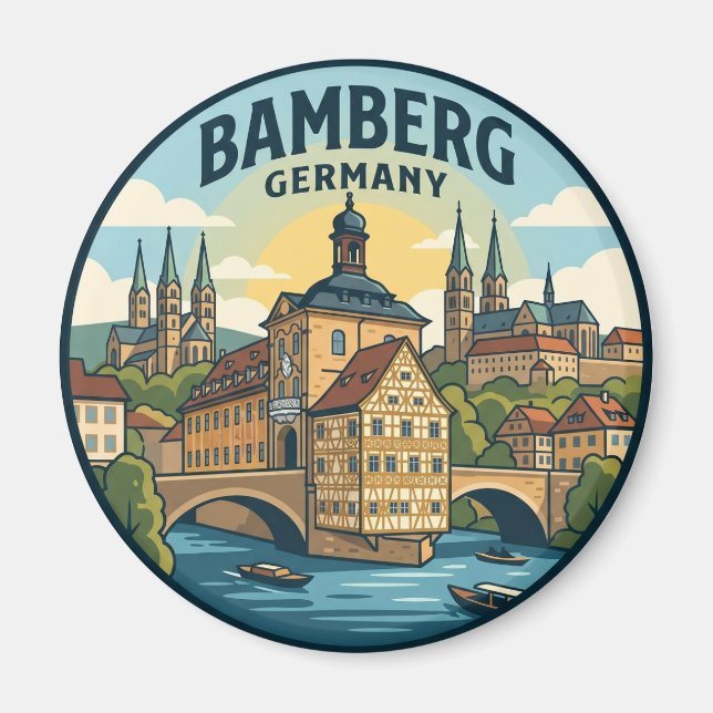 Bamberg Tyskland Magnet (Framsidan)