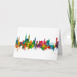 Bamberg Tyskland Skyline Kort