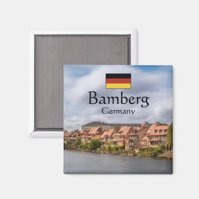 Bamberg Tyskland Souvenir Magnet (Front/Back)
