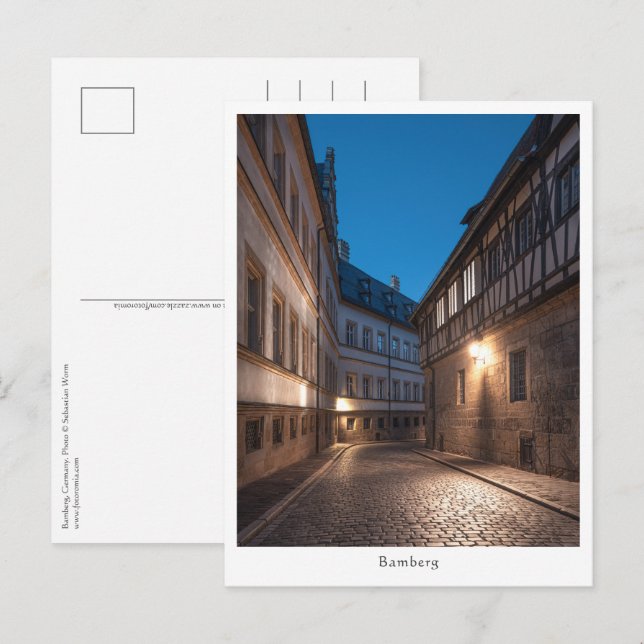 Bamberg Tyskland Vykort (Fram/baksida)