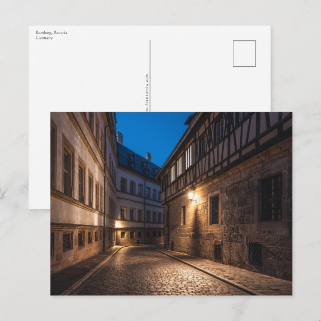 Bamberg Tyskland Vykort (Fram/baksida)