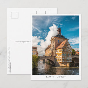 Bamberg Tyskland Vykort