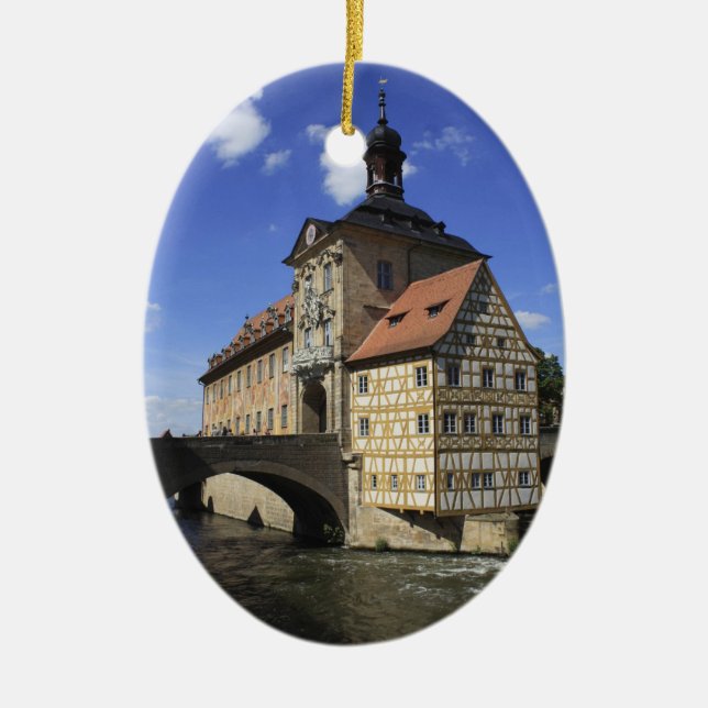 Bamberg, Tysklandare's Rathaus Julgransprydnad Keramik (Framsidan)