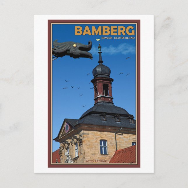 Bamberg - Vattenspout Vykort (Framsida)