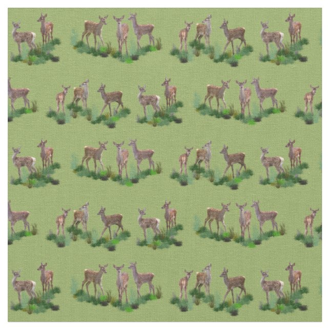 Bambi Meadow Tyg (Grön) (Närbild)