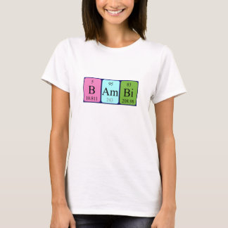 Bambi periodisk skjorta bord namn t-shirt