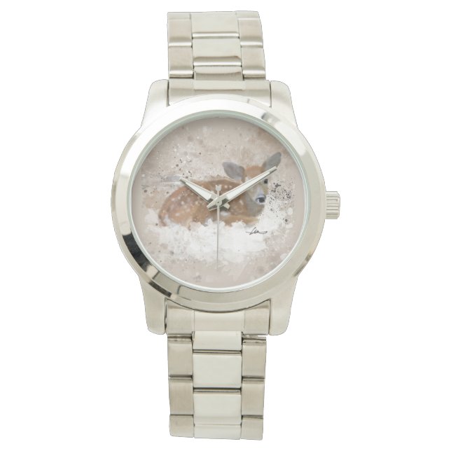 Bambi Watercolor Armbandsur (Framsida)