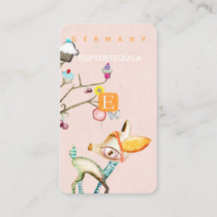 Bambi Wonderland ETSY Ömma efterrätter Träd Visitkort