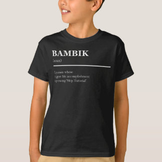 Bambik Definition Roligt Gaming Meme Citat T Shirt