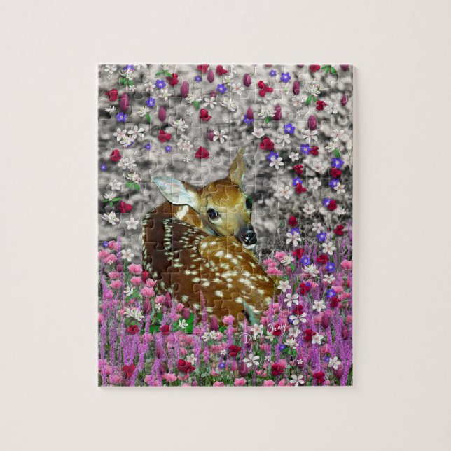 Bambina lisma i blommor II Pussel (Vertikal)