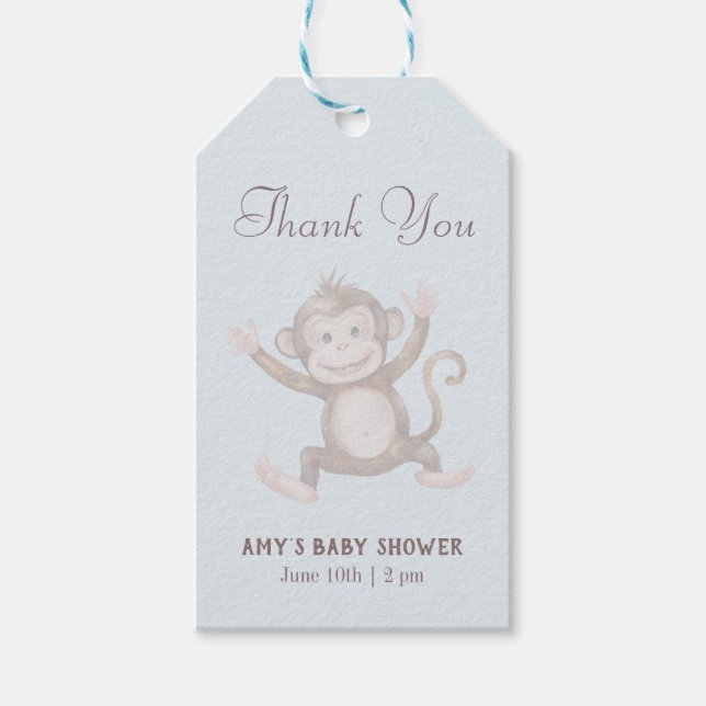 Bambino Boy Baby Shower Tack Presentetikett (Framsidan)