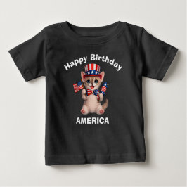 Bambino Kitten (1l) Patriotic Kid T-Shirt