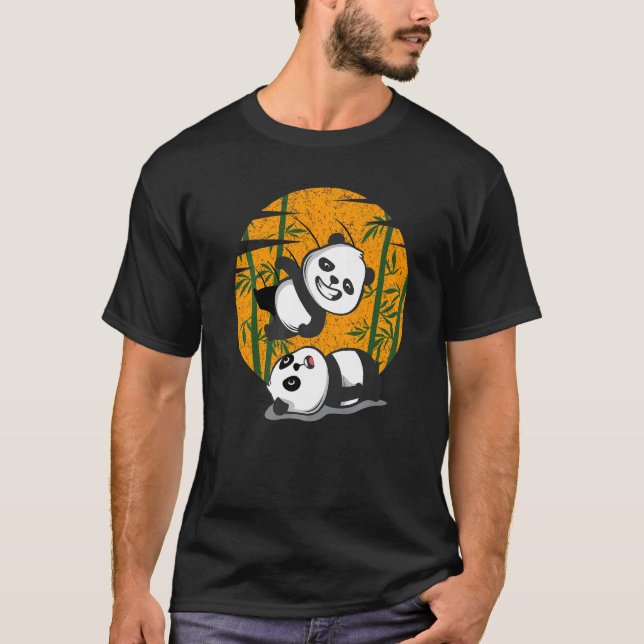 Bamboeingdjur av kinesisk bambu ska t shirt (Framsida)