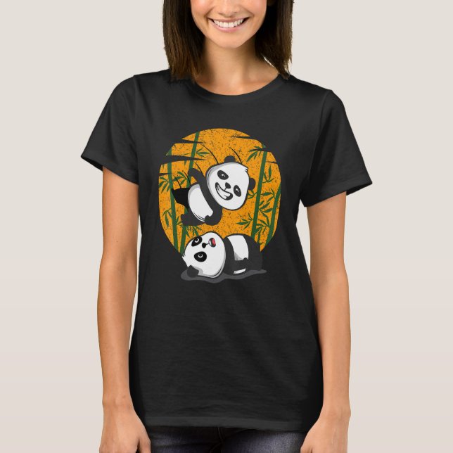 Bamboeingdjur av kinesisk bambu ska t shirt (Framsida)