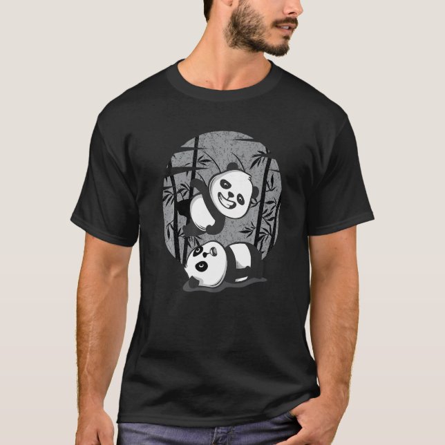 Bamboeingdjur av kinesisk bambu ska t shirt (Framsida)