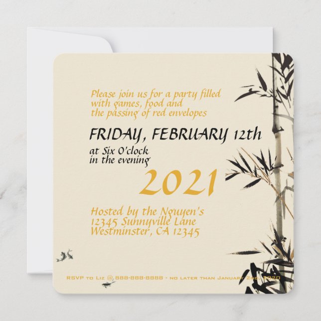 Bambofiske Vietnamesiskt nyår Party SFC Meddelande (Framsida)