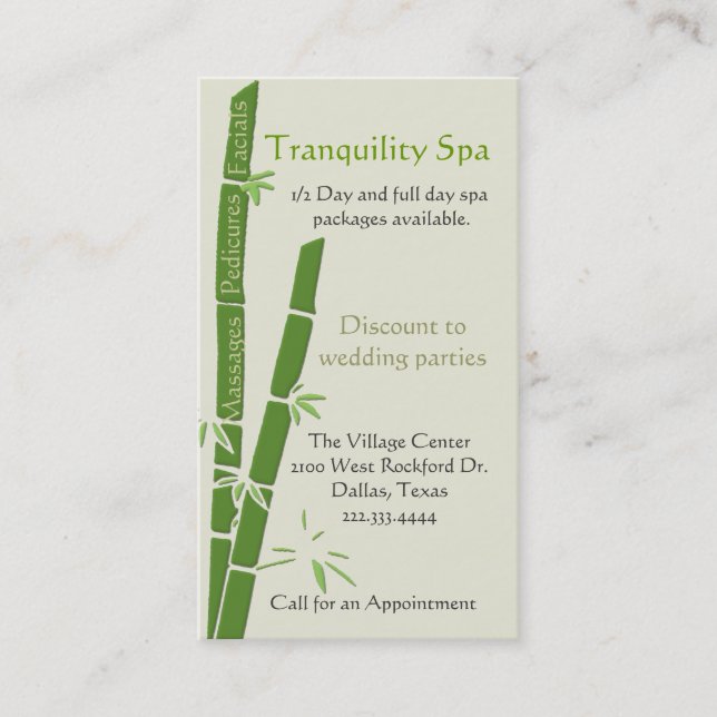 Bamboo Affärskort Visitkort (Framsida)