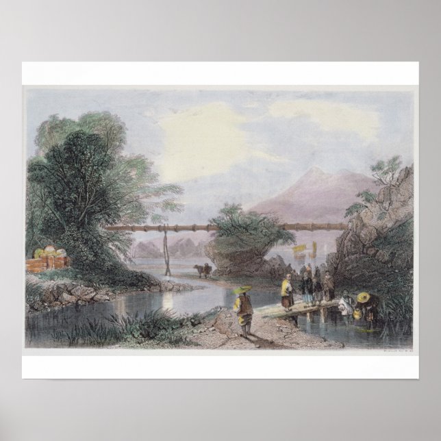 Bamboo Aqupedt i Hongkong, graverat av Henry Ad Poster (Framsidan)