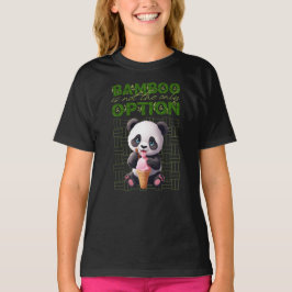 Bamboo är inte det enda alternativet, glass panda t shirt