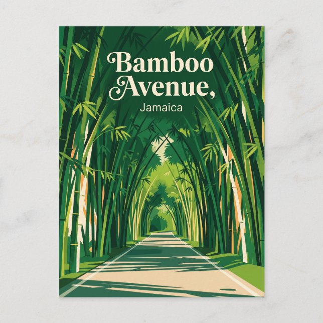 Bamboo Avenue Jamaica Vykort (Framsida)