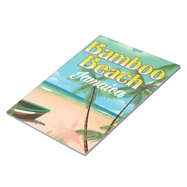 Bamboo Beach Jamaica Anteckningsblock (Vinklad)