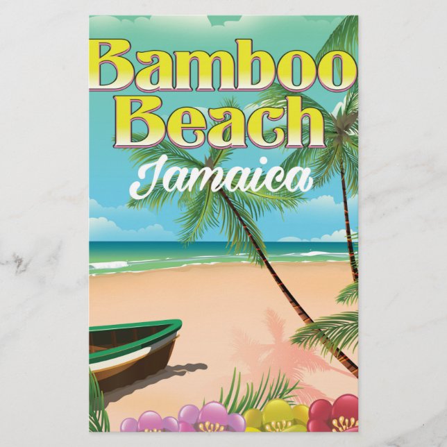Bamboo Beach Jamaica Brevpapper (Framsida)