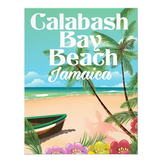 Bamboo Beach Jamaica Fototryck (Framsidan)
