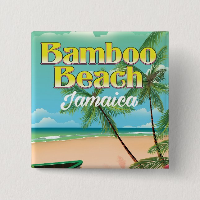 Bamboo Beach Jamaica Knapp (Framsida)