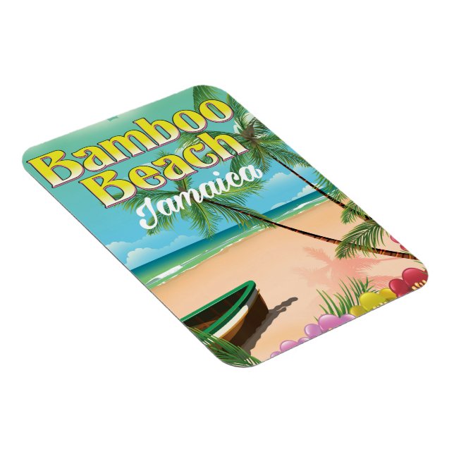 Bamboo Beach Jamaica Magnet (Högersidan)