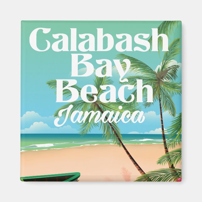 Bamboo Beach Jamaica Magnet (Framsidan)
