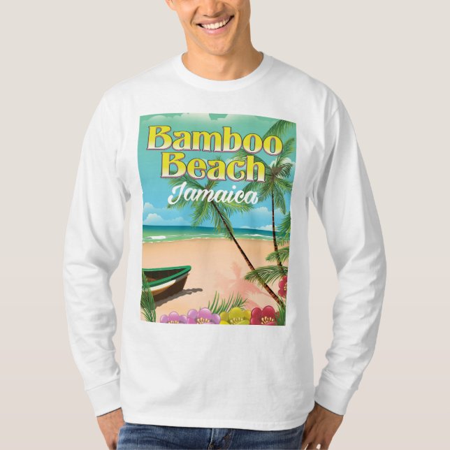 Bamboo Beach Jamaica T Shirt (Framsida)