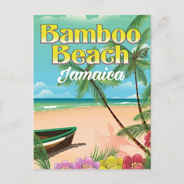 Bamboo Beach Jamaica Vykort (Framsida)