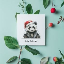 Bamboo Bear:s första jul, anpassningsbar Inbjudningar