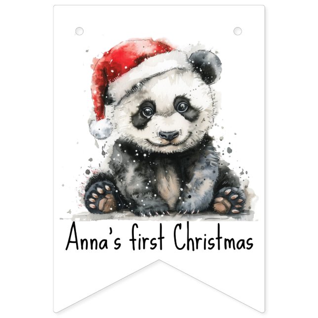 Bamboo Bears första jul, anpassad Vimplar (Första flaggan)