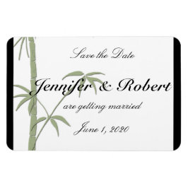 Bamboo Beauty Bröllop spara datum Magnet