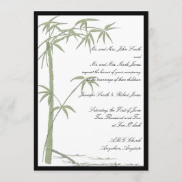 Bamboo Beauty Wedding bjudande Inbjudningar
