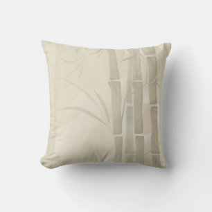 Bamboo, beige bakgrund kudde