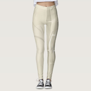 Bamboo, beige bakgrund leggings