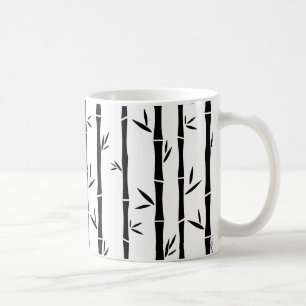 Bamboo Black and White Anpassningsbar Kaffemugg