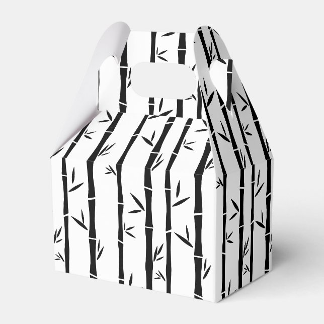 Bamboo Black and White Anpassningsbar Presentaskar (Framsidan Sidan)