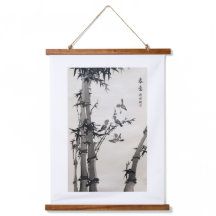 Bamboo Bläck Artwork Print Wall Art Tapestry