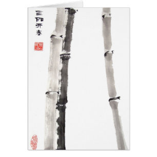 Bamboo Blating Card Hälsningskort