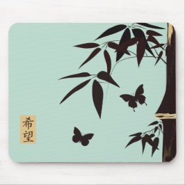 Bamboo butterflies turcoise blue "Hope" Musmatta