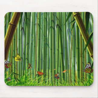 Bamboo & Butterfly Art 1 Mousepad Musmatta