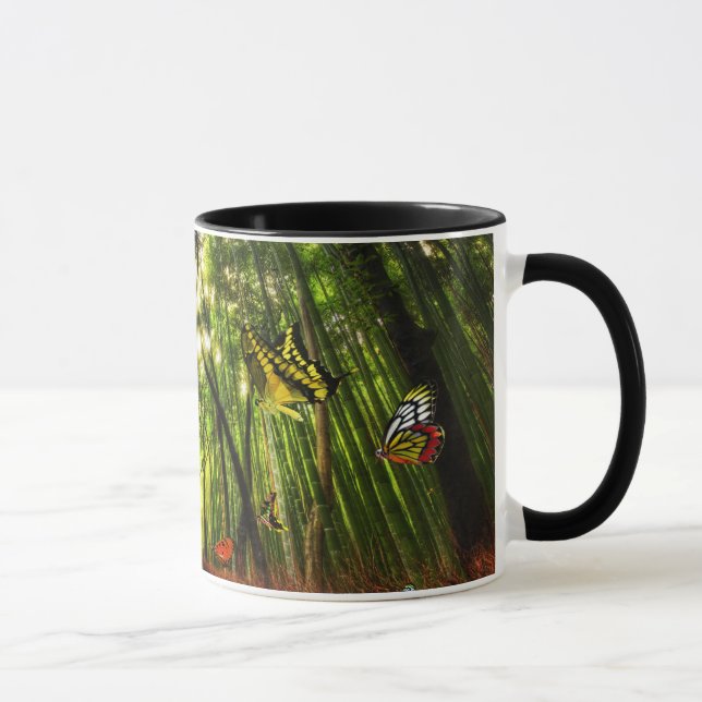Bamboo & Butterfly Art 2 Mugg (Höger)