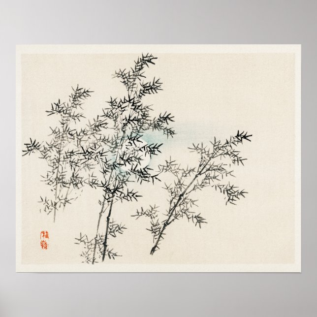 Bamboo by Kōno Bairei (1844-1895) Poster (Framsidan)