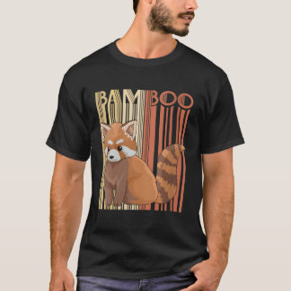 Bamboo-citat för en röd panda-djurhållare t shirt