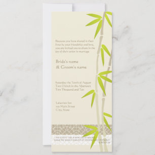Bamboo Design Bröllopsinbjudningar Inbjudningar